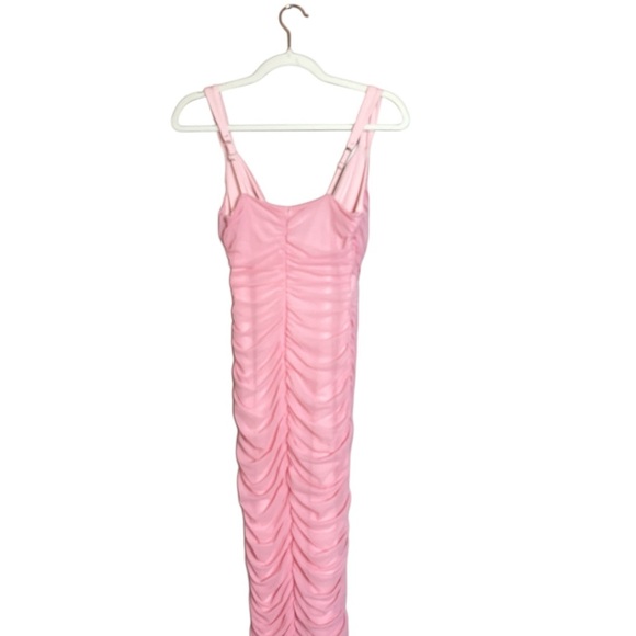 🌸Pink Ruched Cocktail Dress 🌸 Sz 0-2 or XS - Picture 4 of 7